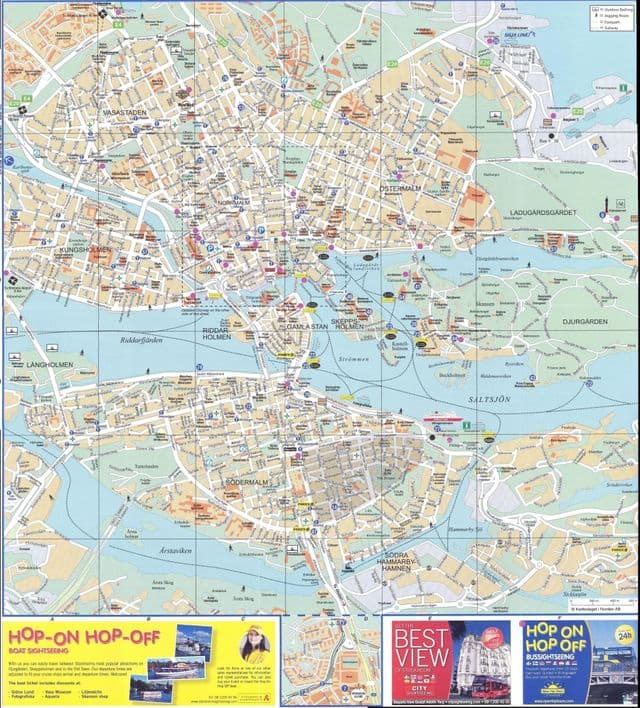 Mappa della città di Stoccolma