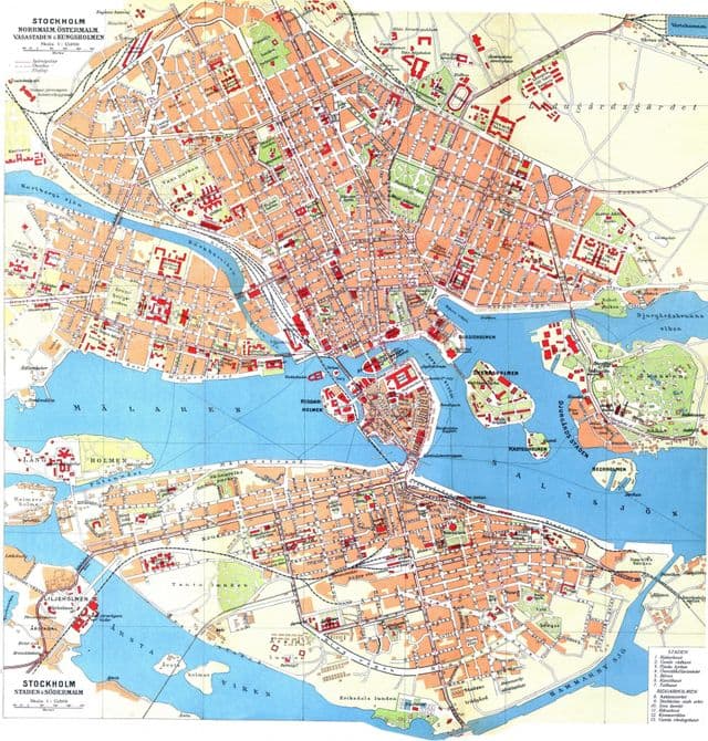 Mappa storica di Stoccolma