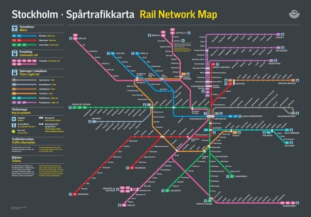 Mappa delle stazioni del tram di Stoccolma