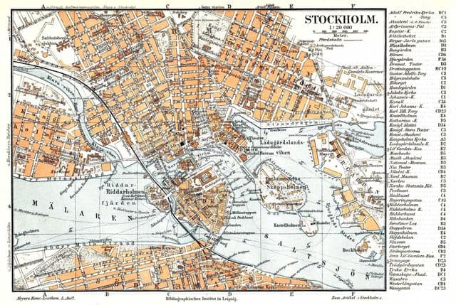 Stoccolma mappa antica