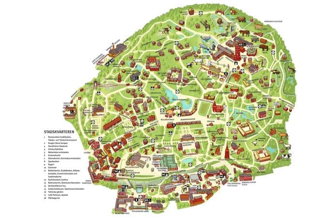 Mappa del parco zoologico di Stoccolma