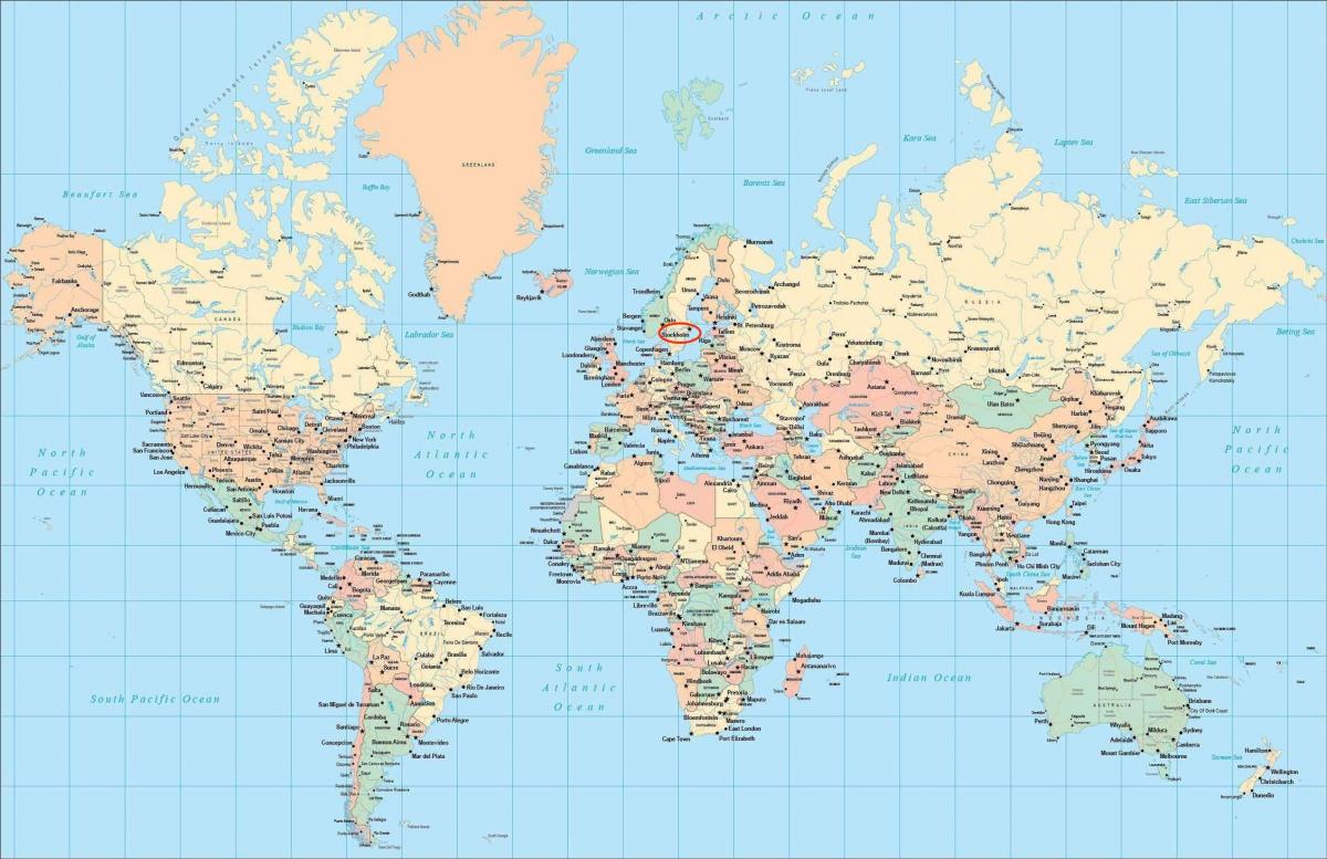 Posizione di Stoccolma sulla mappa del mondo